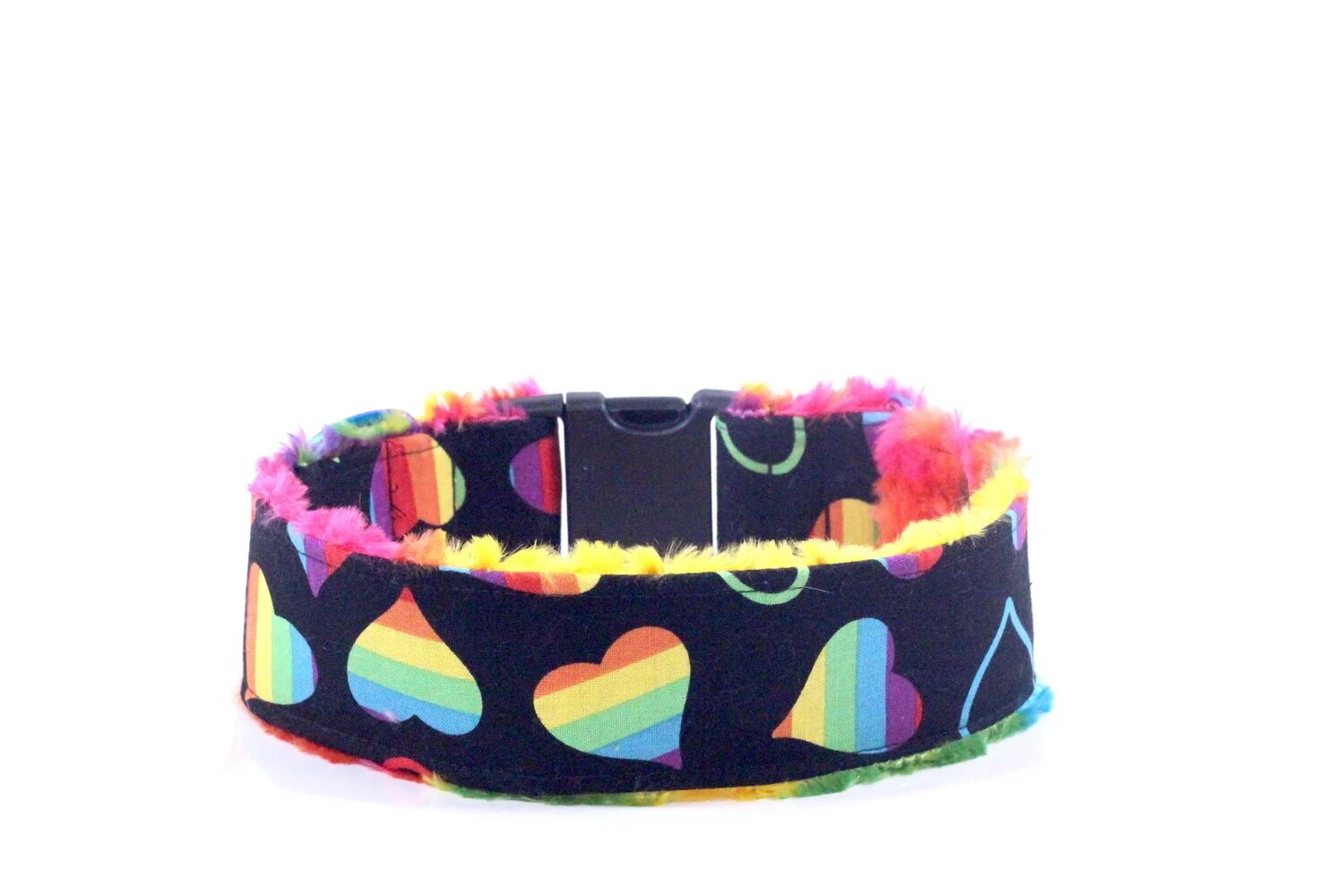 Gay Pride Rainbow Hearts on Black