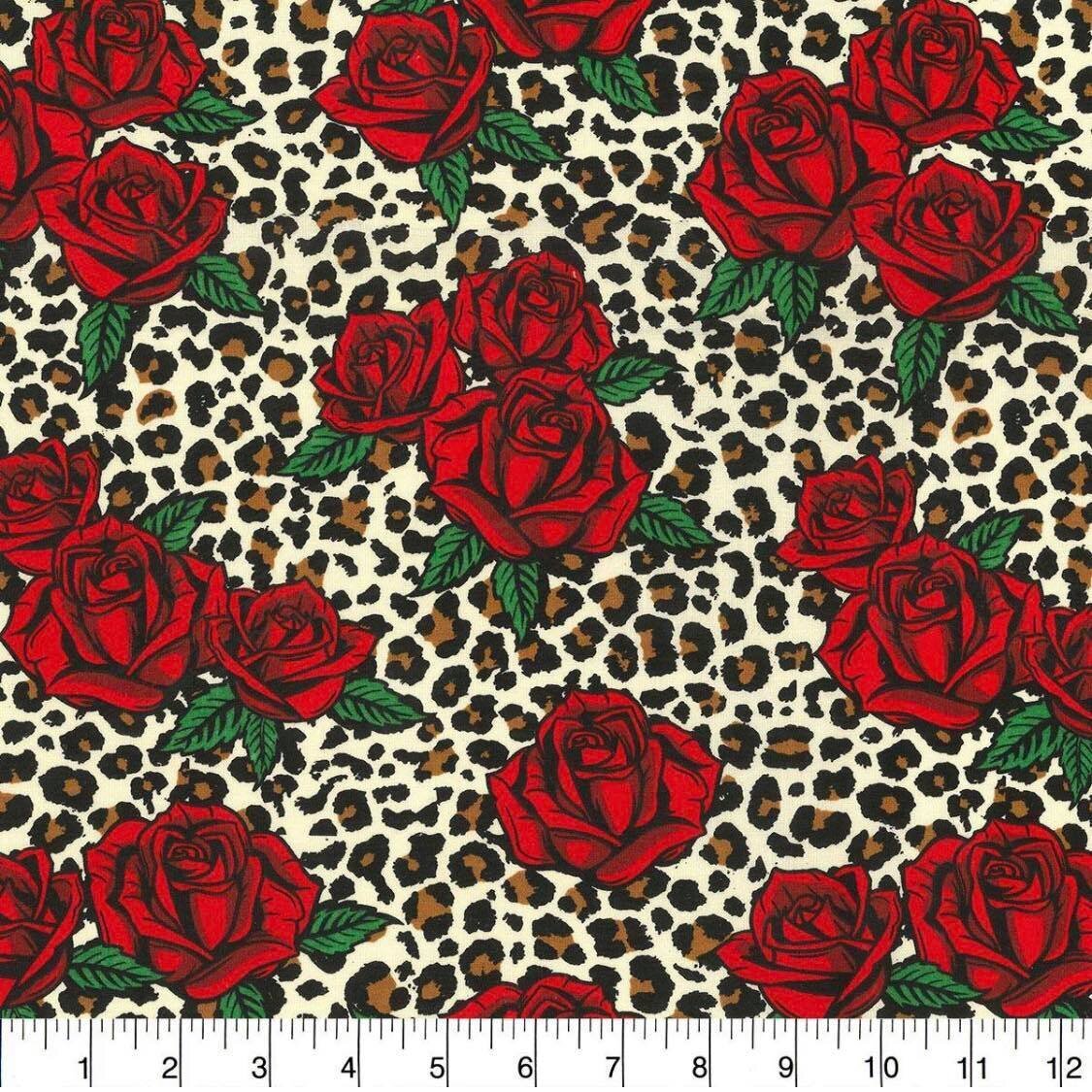 Large Roses on Cheetah — Penny's Collars & More - Custom Collars