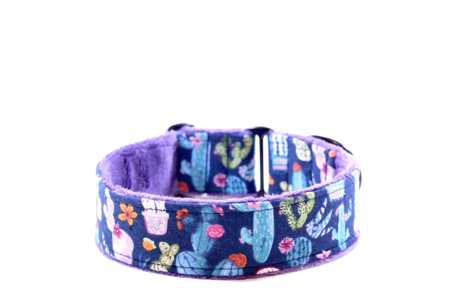 Colorful Cacti on Navy