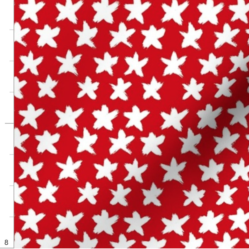 White Stars on Red Patriotic
