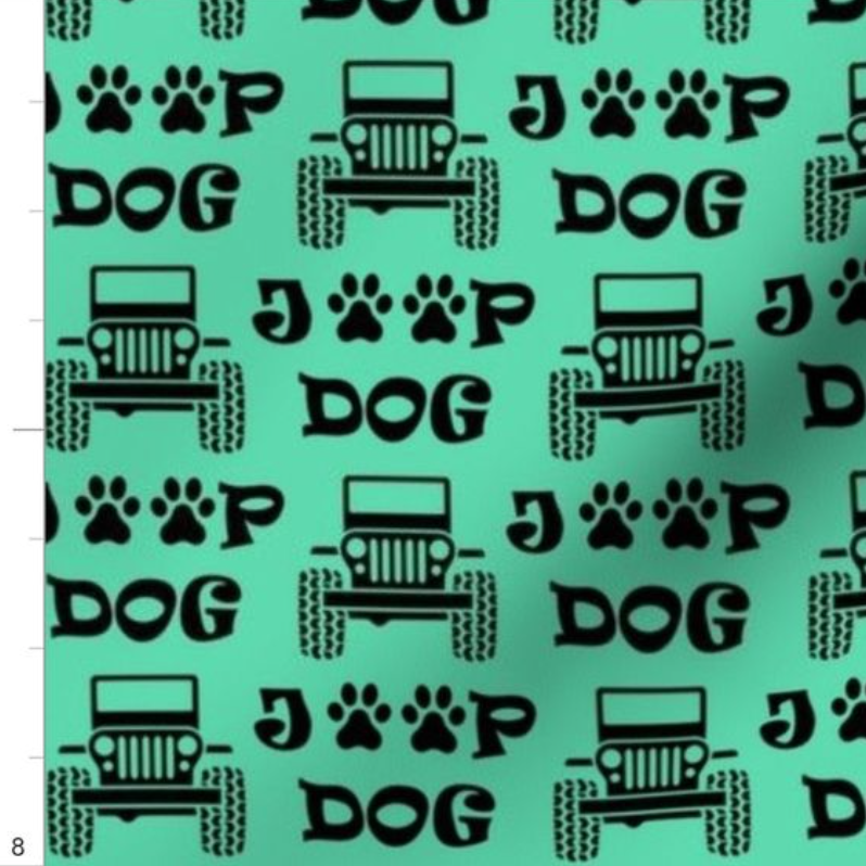 XL Jeep Dog Teal