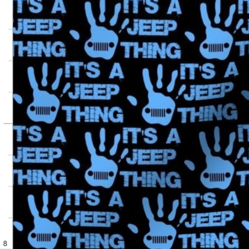It's A Jeep Thing Black and Light Blue