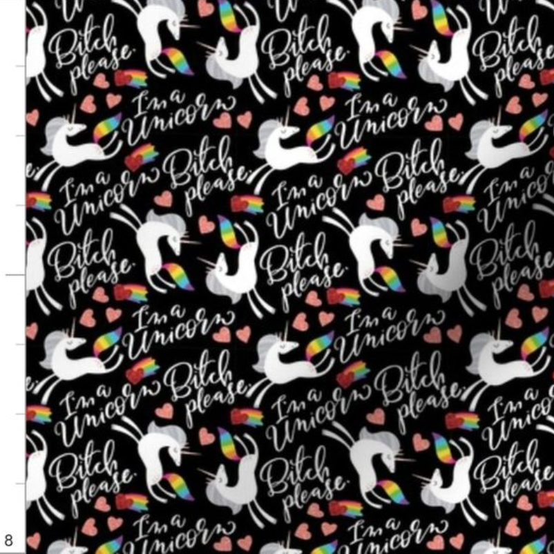 Bitch Please I'm a Unicorn on Black