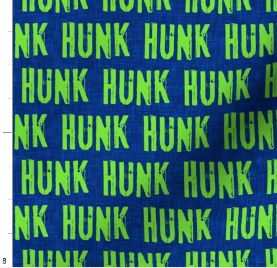 Hunk Lime on Navy