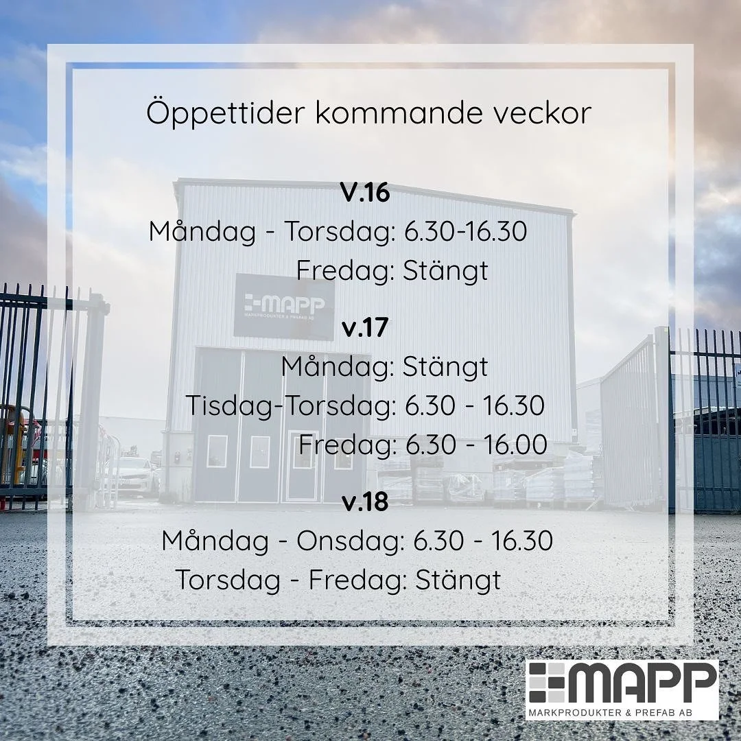 Närmsta veckorna bjuder på några extra lediga dagar. Här är våra öppettider. 
Vi passar på att önska er en glad påsk! 🐥