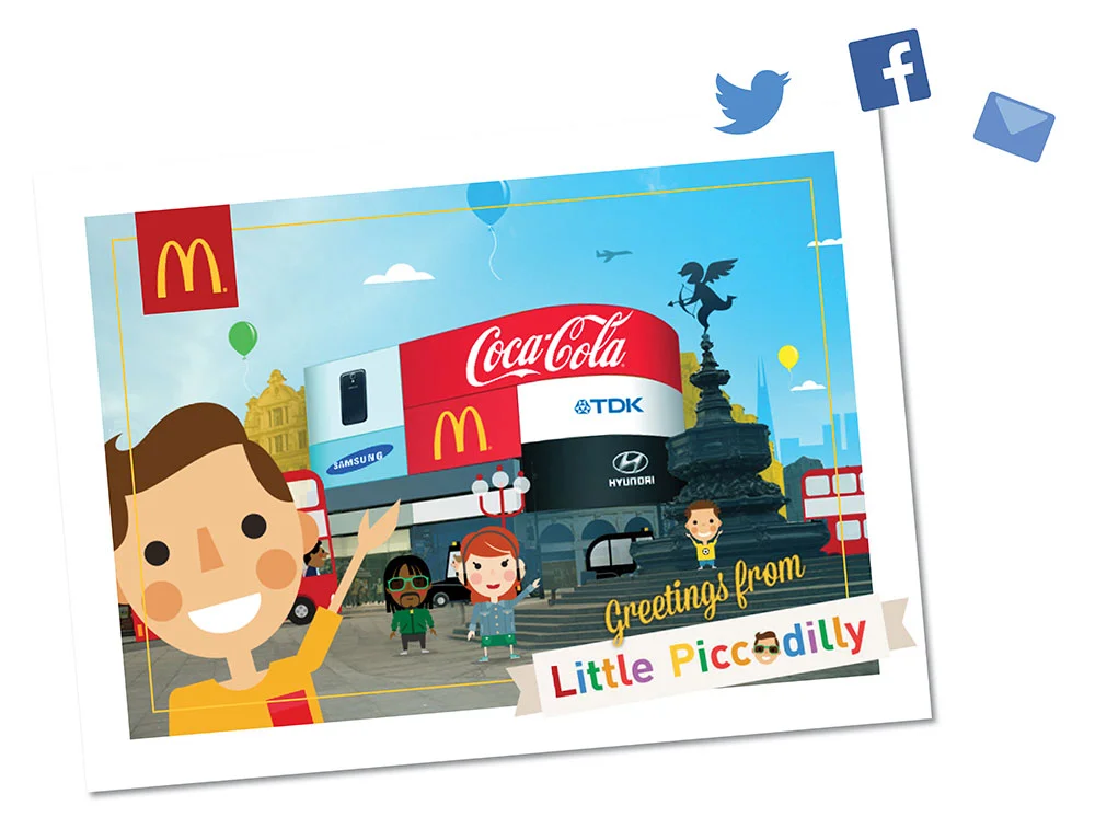 You could even send your loved ones a postcard of your Picca person from Piccadilly Circus.