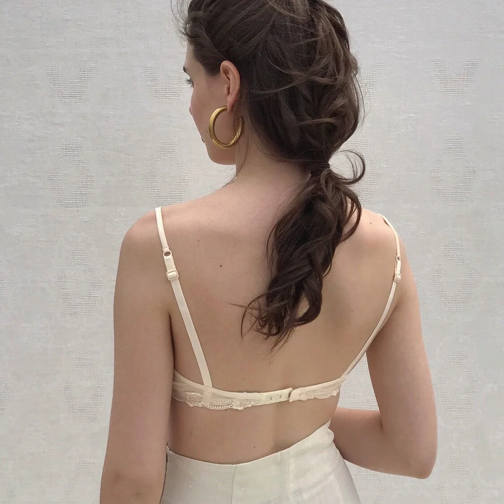 Guêpière LA PERLA EVELINA En Tulle Blanc Crème - Taille FR85C/EU75C, Neuf Avec étiquettes, Rembourrée