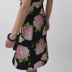 Vintage BETSEY JOHNSON Floral Silk Dress  Esmes Drawer Too