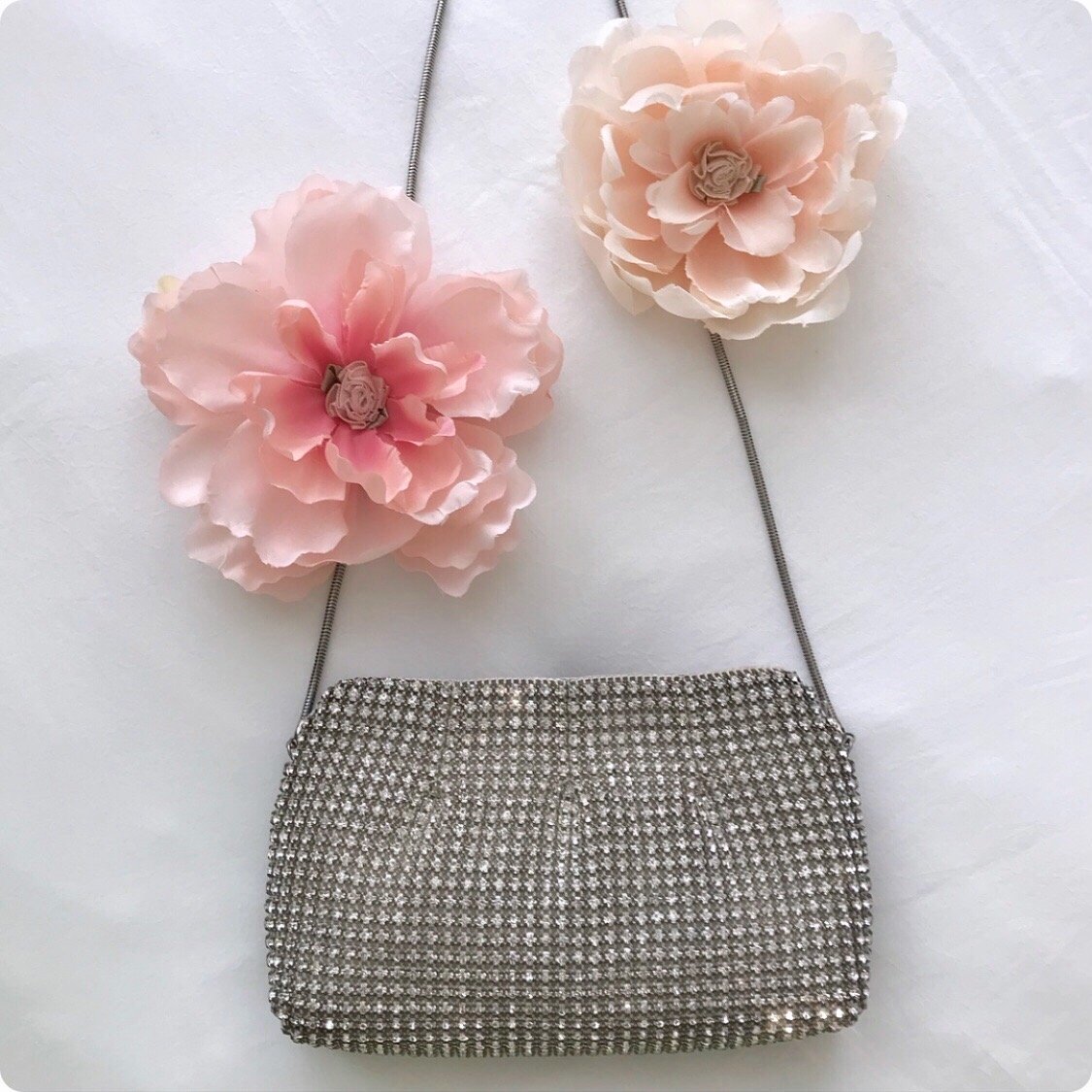 Vintage Petite Clear Rhinestone  Purse