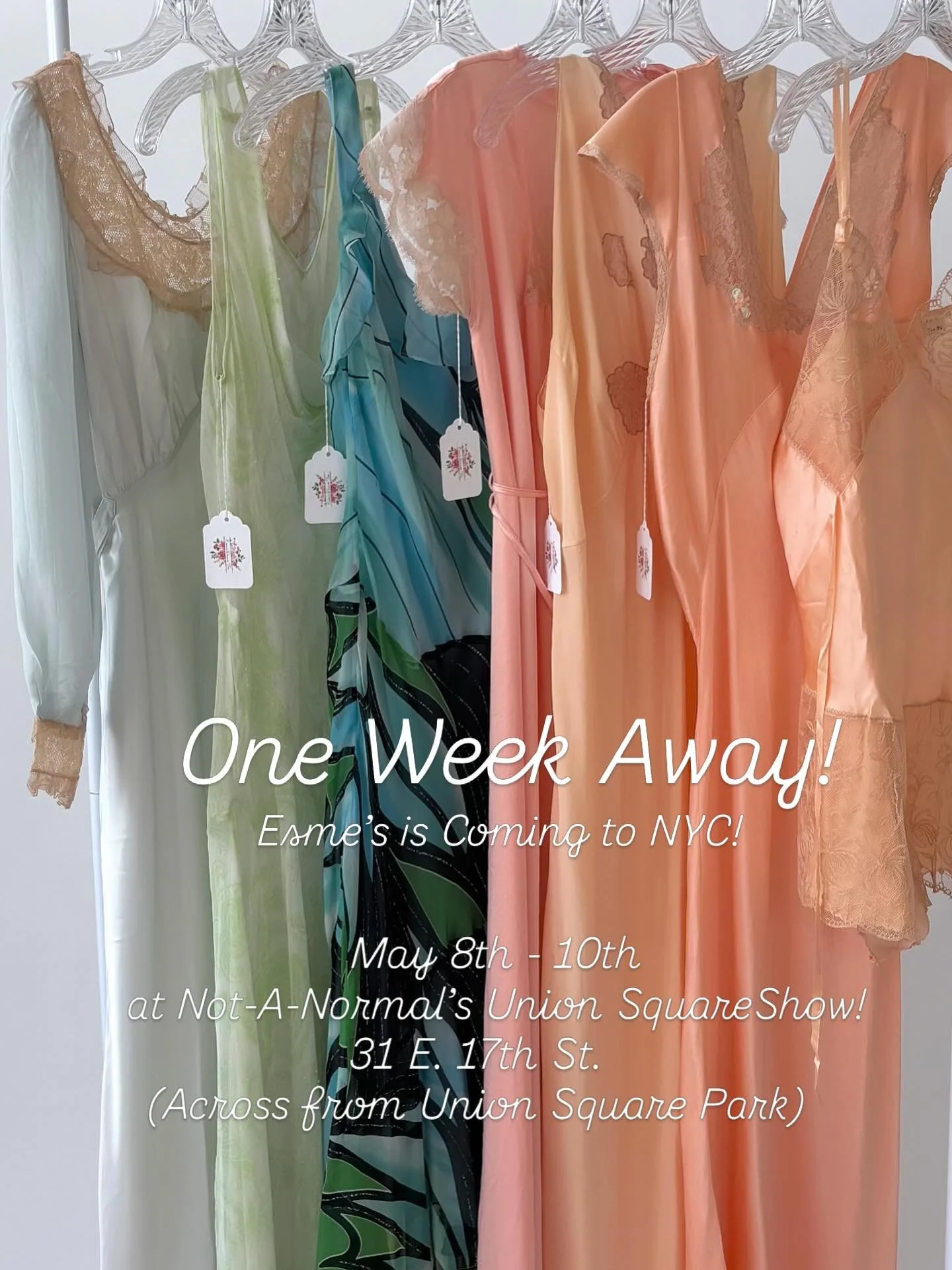 ONE WEEK AWAY! 💋 We&rsquo;re So Excited to be Joining @normal.nyc for their UNION SQUARE RESIDENCY, A Collaborative Marketplace - MAY 8th-10th! Tickets Available in the link @normal.nyc 🦢 31 EAST 17th ST. in the &hearts;️ of Manhattan! We Are Beyon