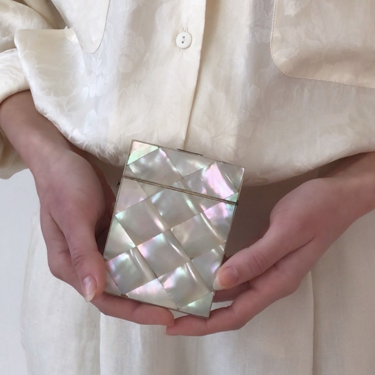 Antique 19th Century Mother of Pearl Card Case