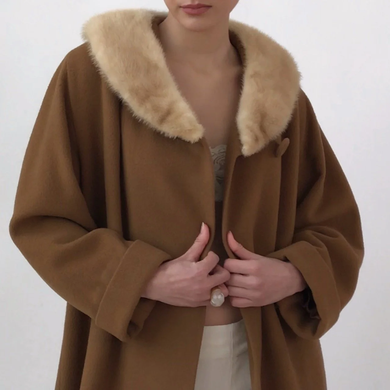 Vintage 1950's Cinnamon Wool Coat