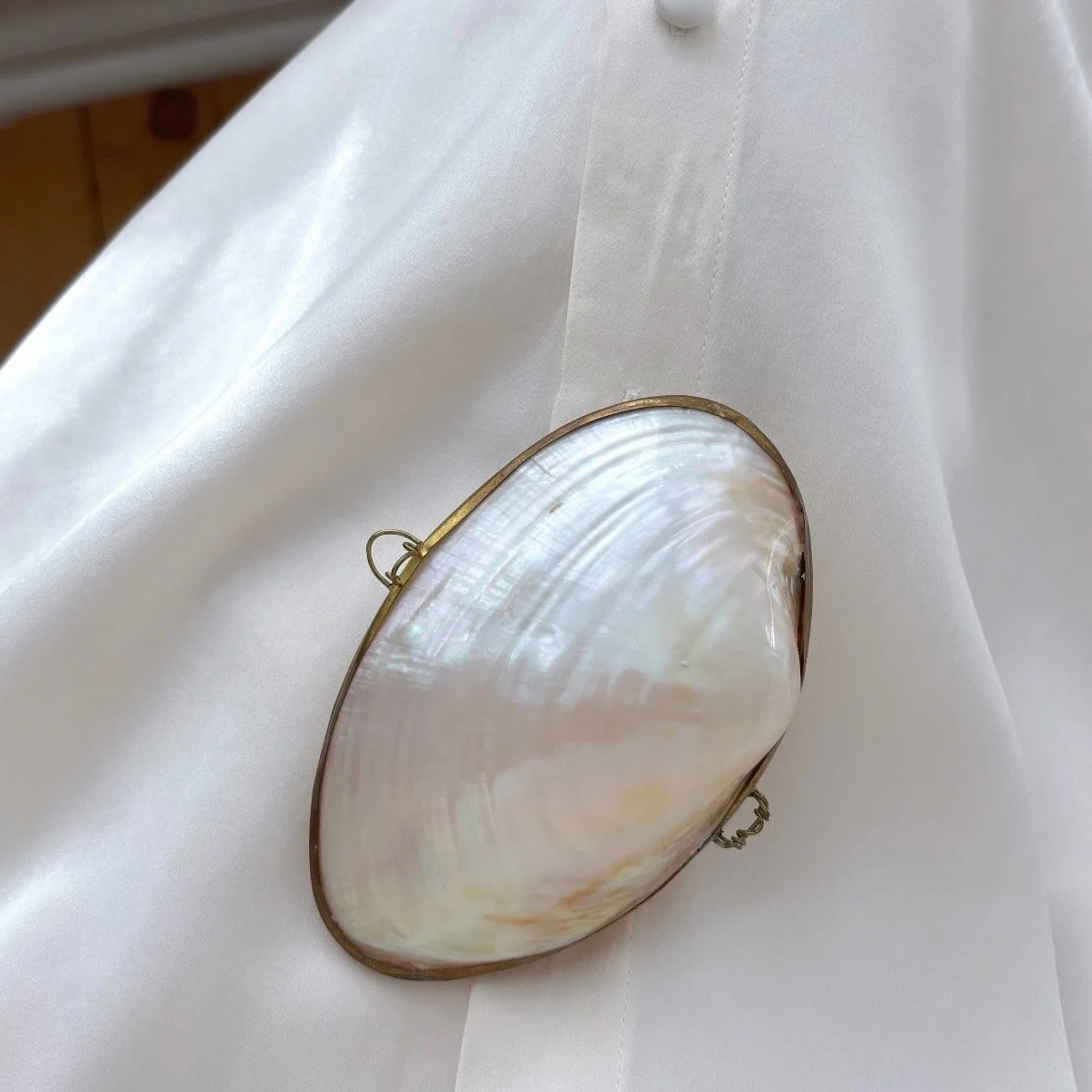 Vintage Natural Mother of Pearl Shell Box