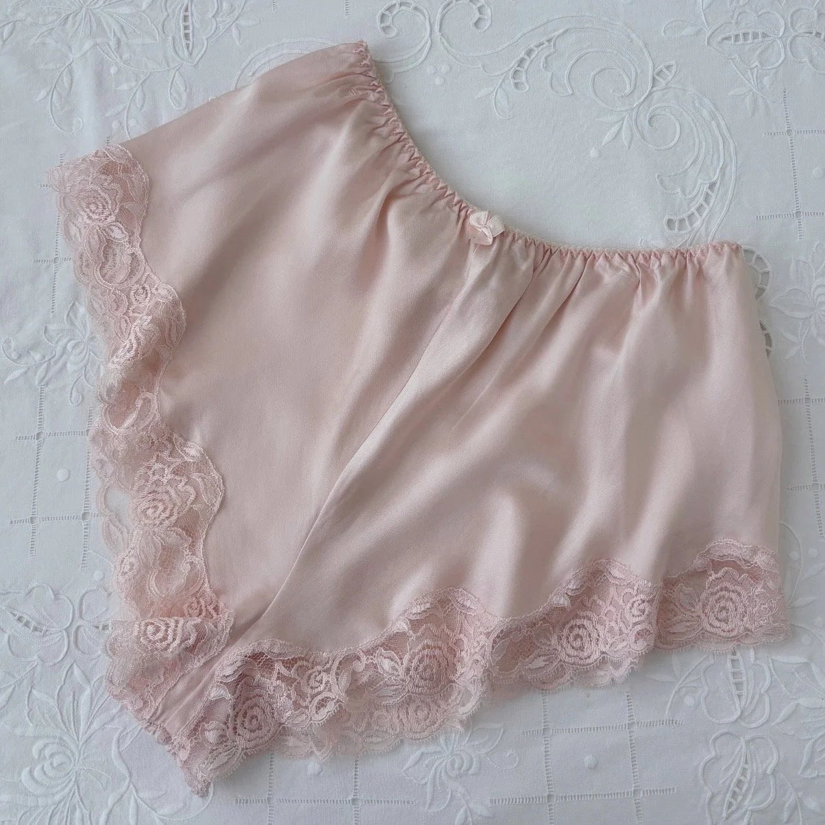 Vintage BLUSH Pink SILK Lounge Shorts
