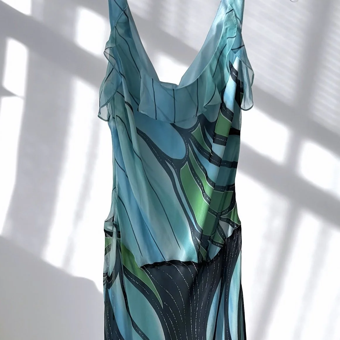 Vintage Y2K Silk Butterfly Wing Dress