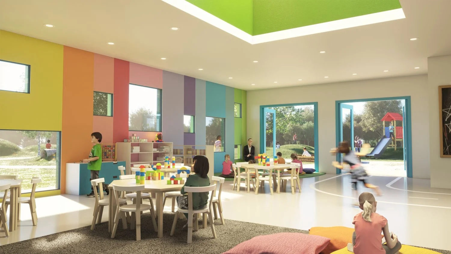 Creating engaging spaces - bight inspiring internal spaces to inspire young minds