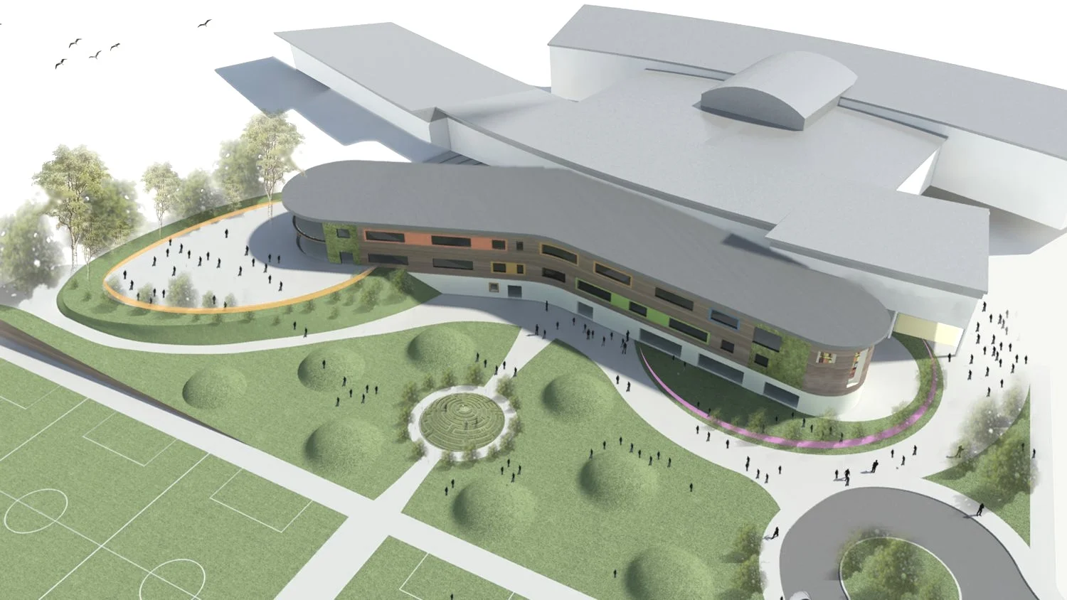 Aerial View - A school to feel vividly alive in!