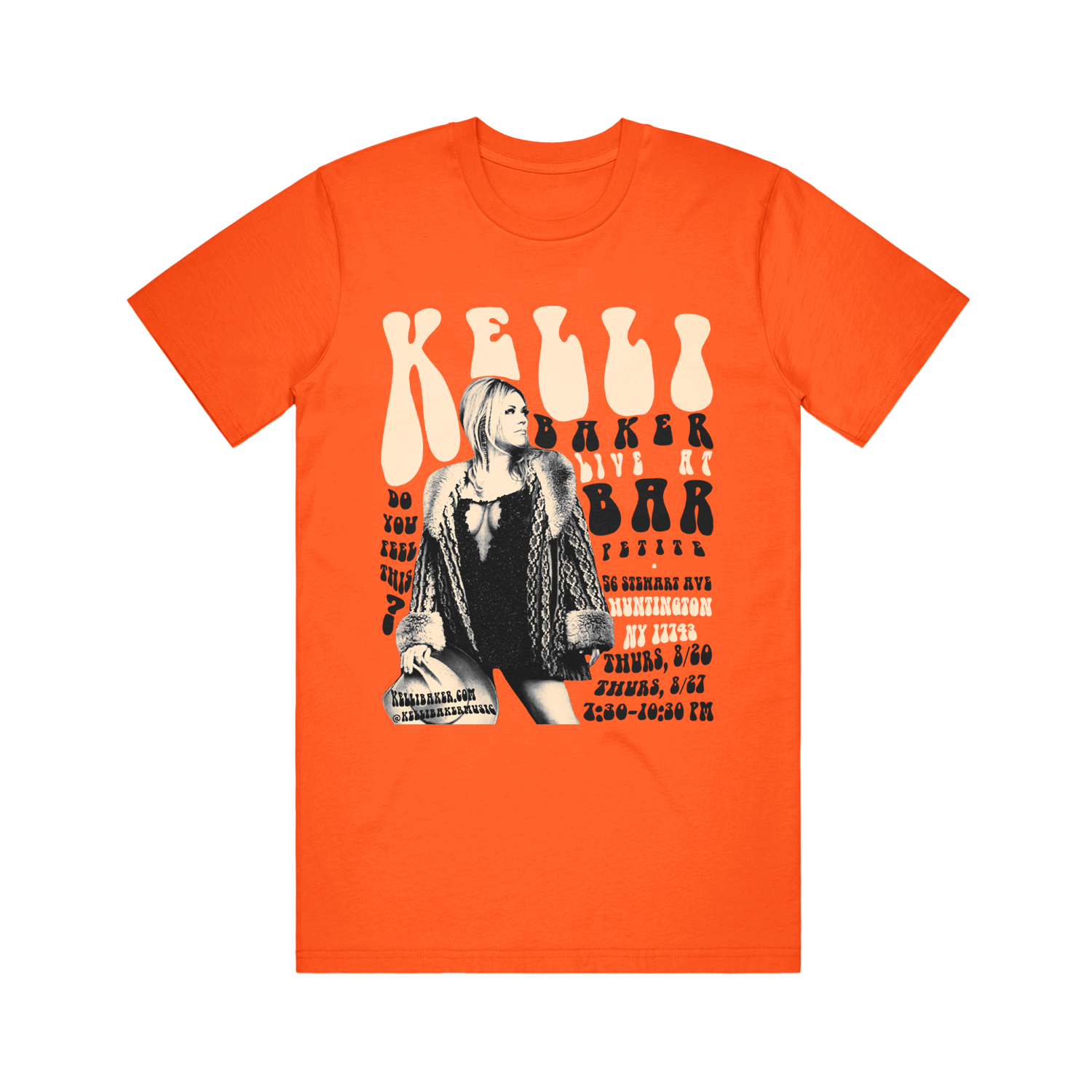 LOW INVENTORY (Contact for availability)  Kelli Baker LIVE at Bar Petite Tee