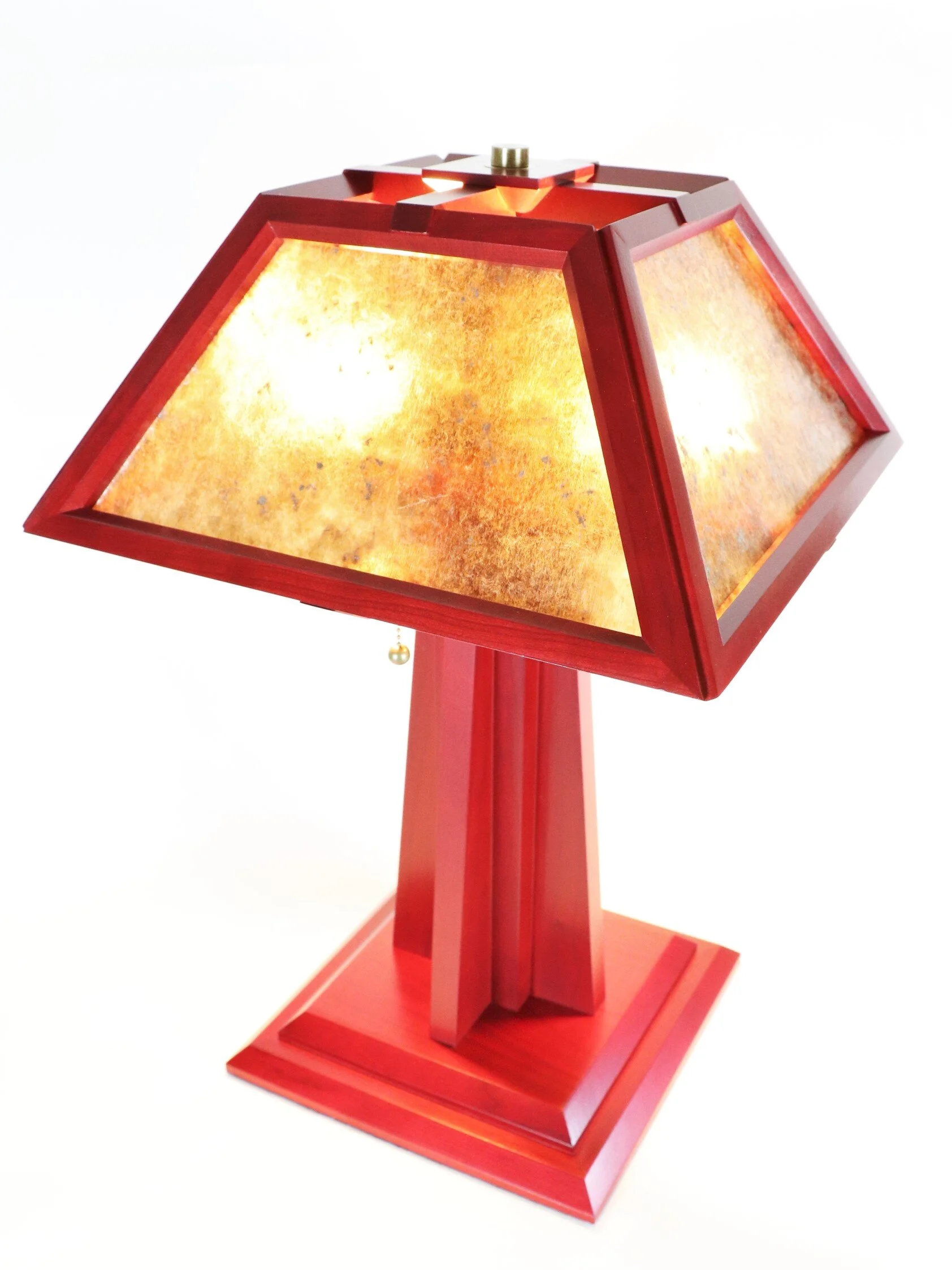 Craftsman Pattern A, The Ocoee Lamp, Special Color!  Bordeaux on Cherry - Custom Order