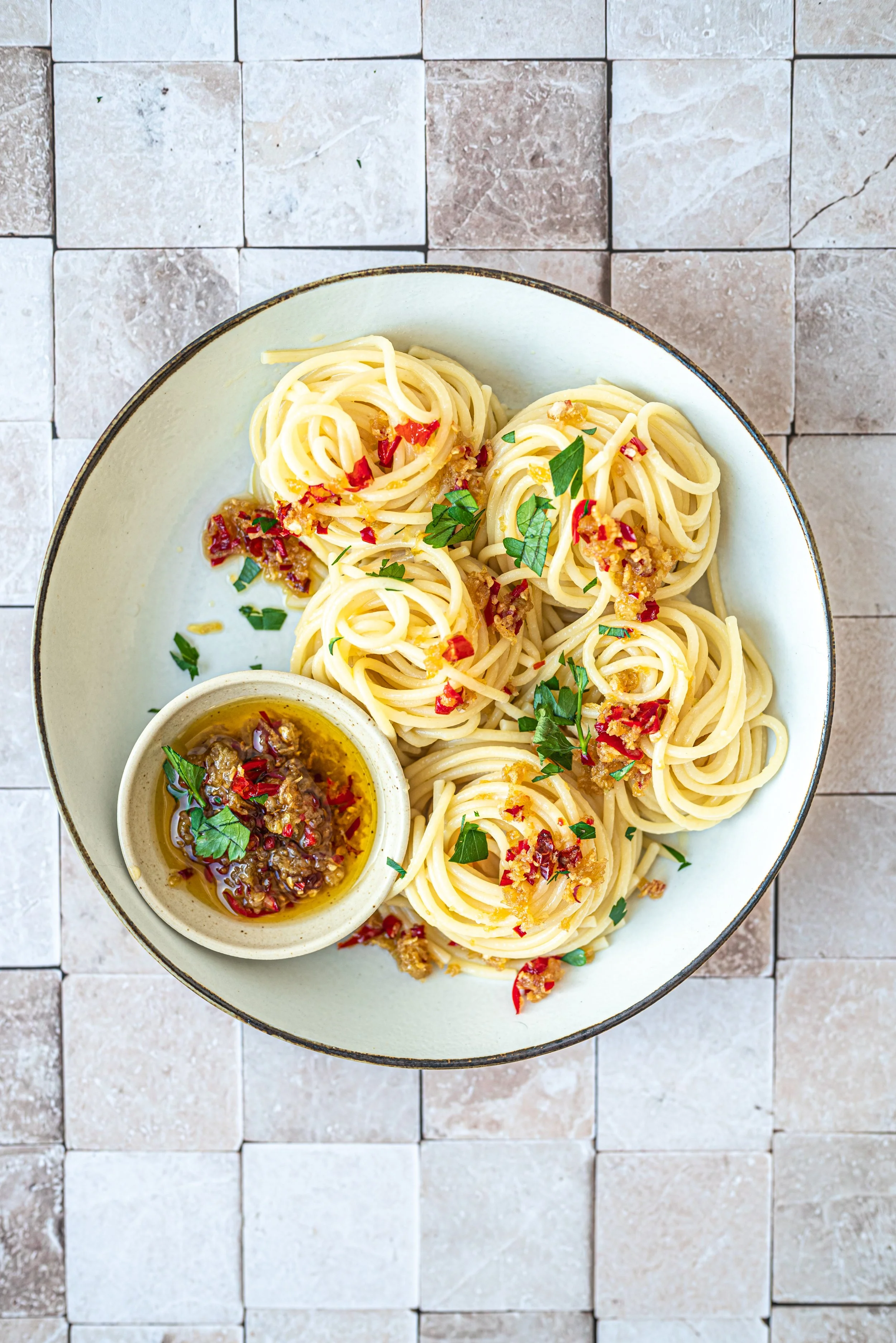 Spaghetti aglio, olio e peperoncino
