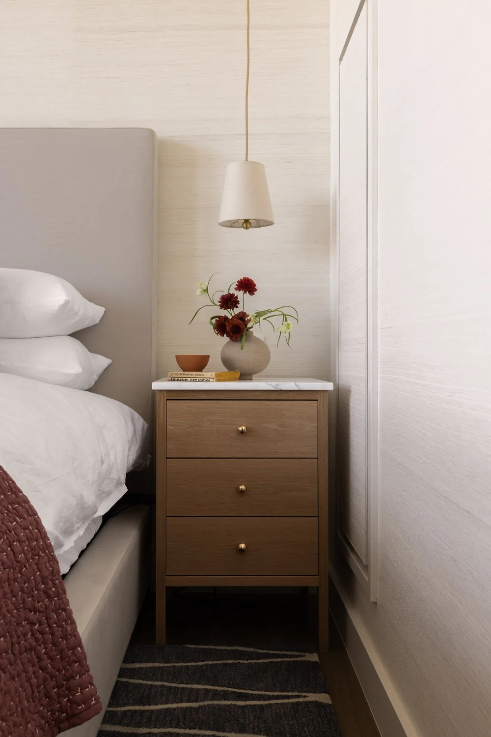 Textured Wood Furniture Penthouse Apartment photo