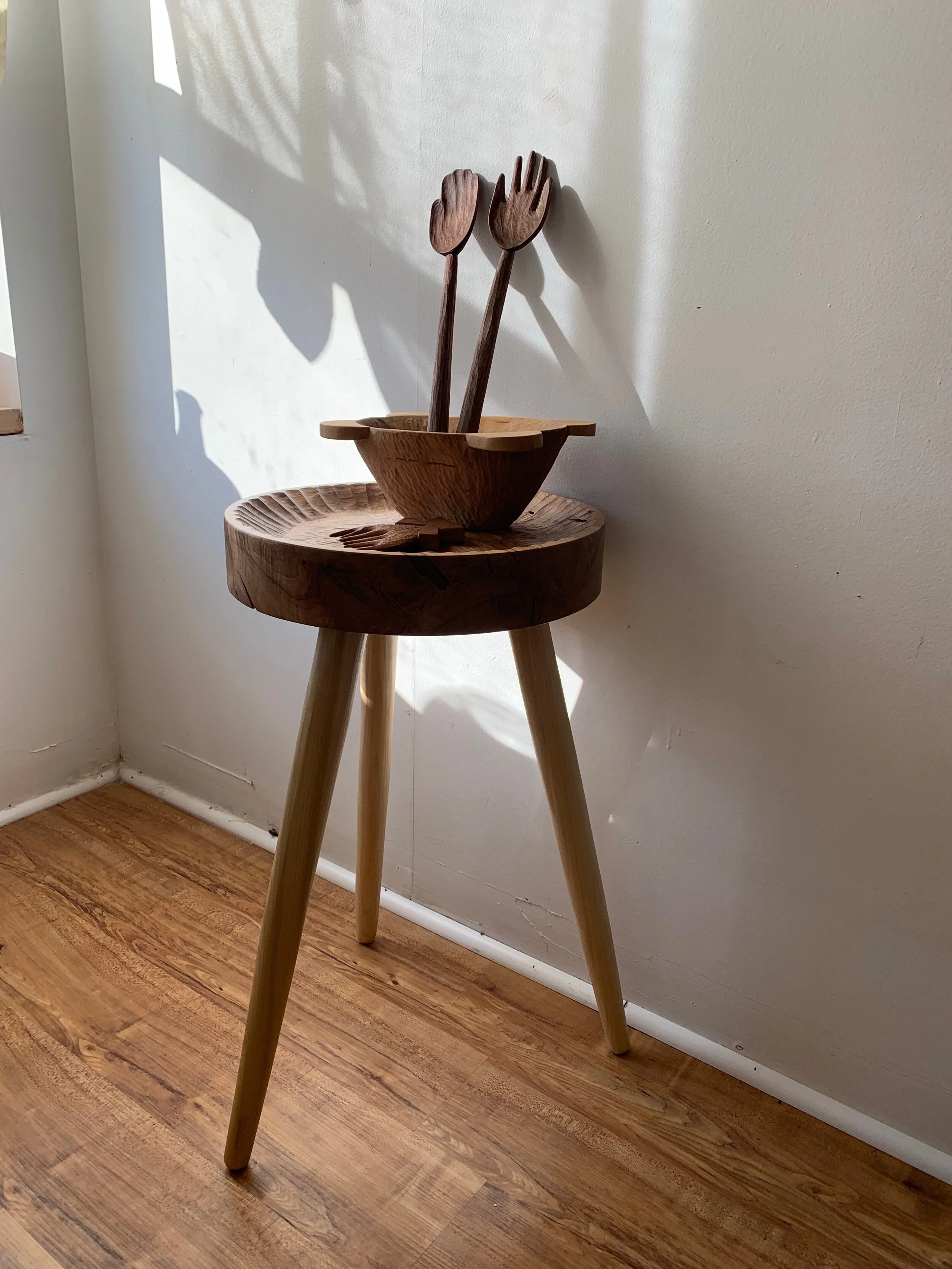 Custom Table with the Four Corner Bowl and Spoons