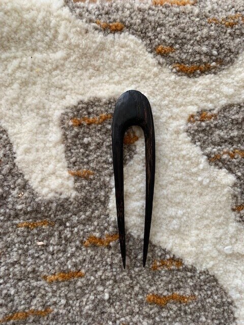 Simple Hair Pin in Burnt Oak