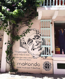 Gabriel García Márquez grafitado nas paredes de Cartagena