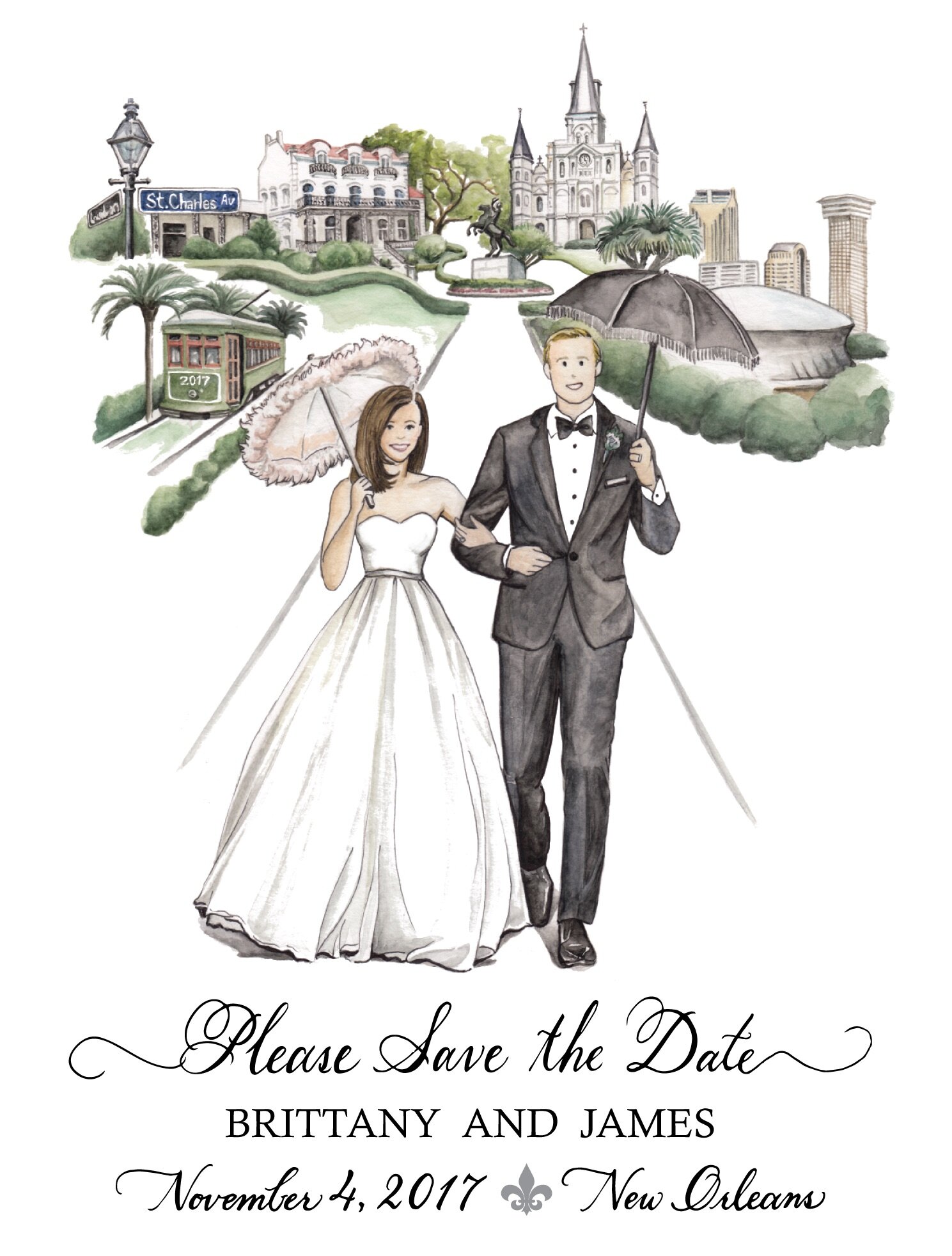 Save the Date Couples New Orleans