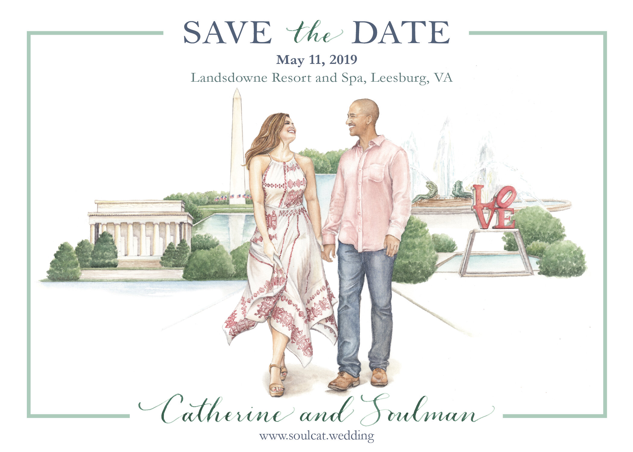 Save the Date Couples Virginia