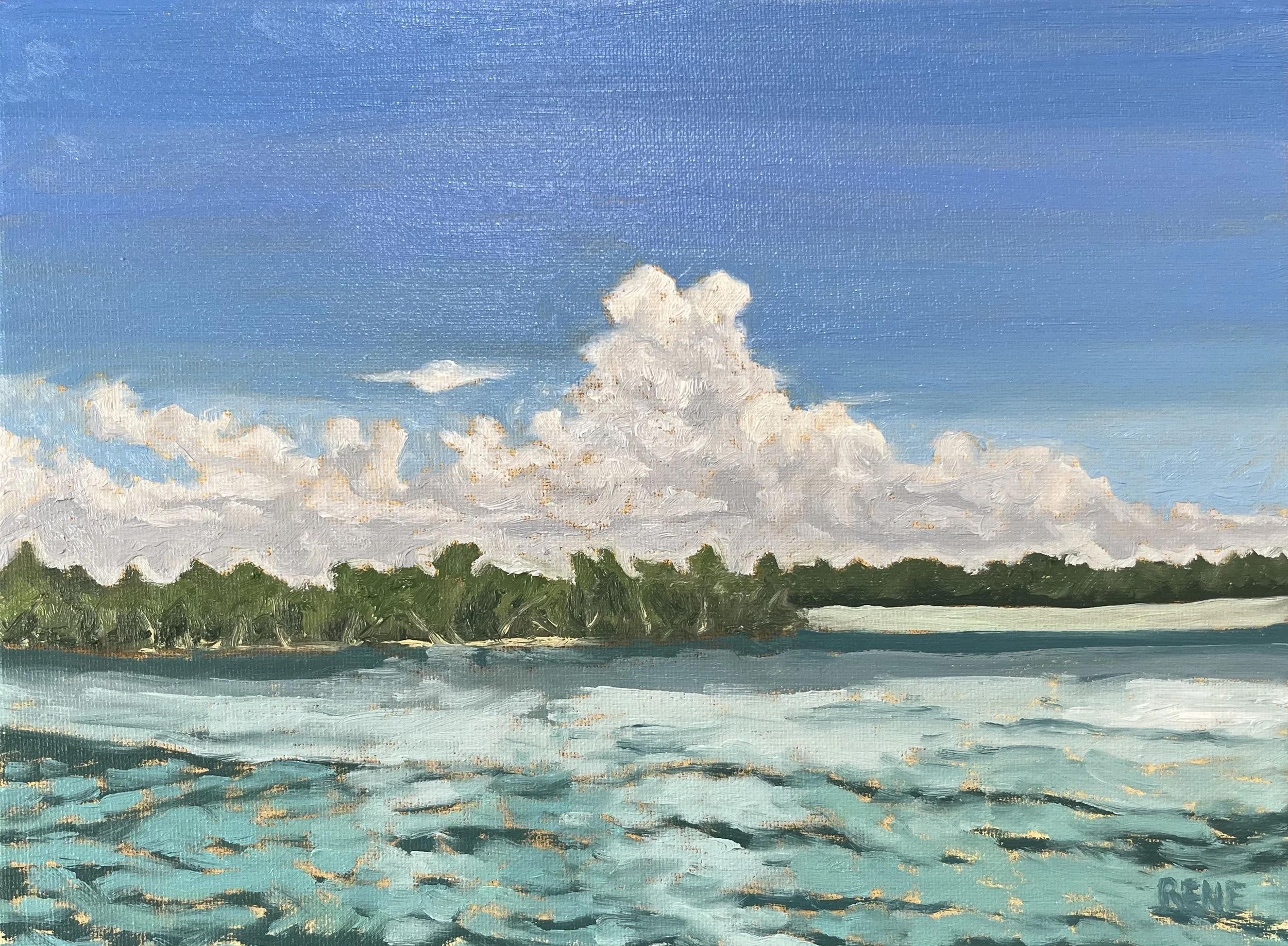 Heading to Keewaydin 12”x9” Oil 