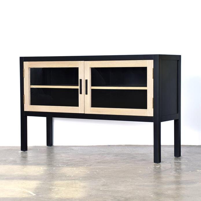 Black Poplar Wood Sideboard
