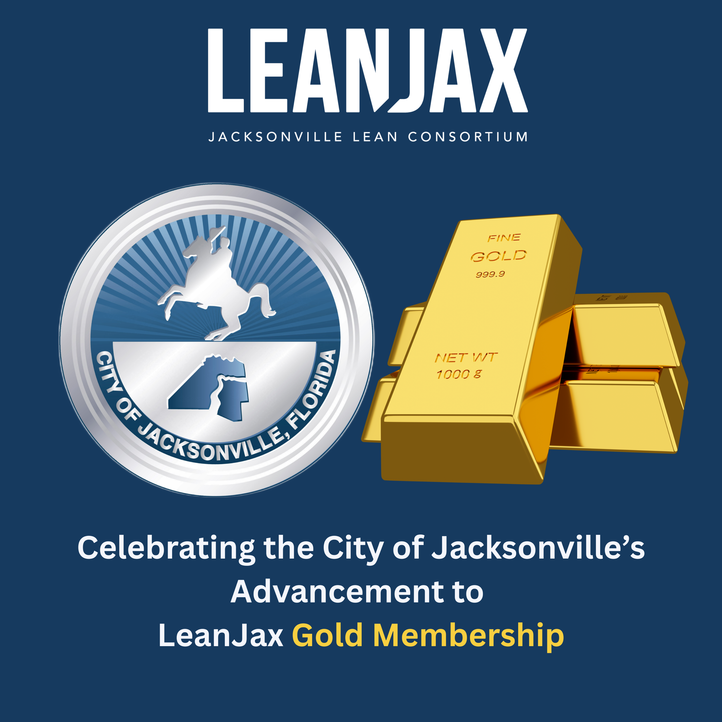 The City of Jacksonville Advances to Jacksonville Lean Consortium Gold Membership