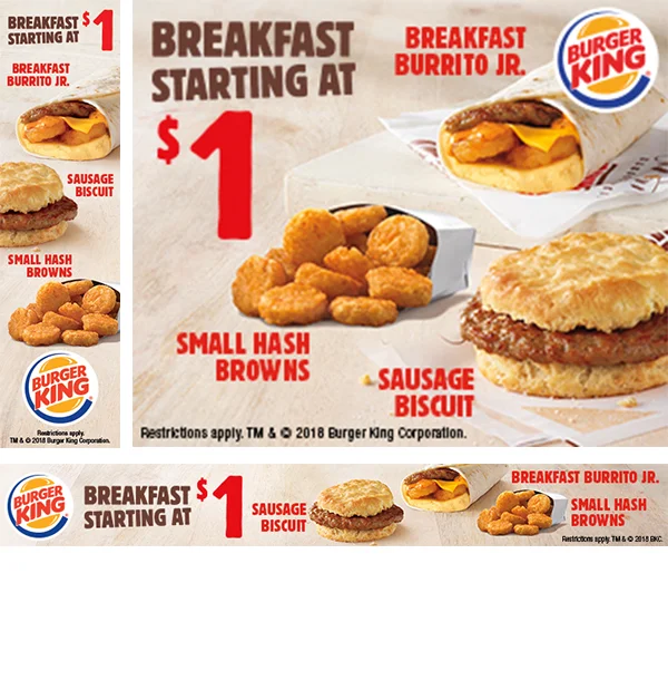 Digital Banners campaign to promote value items for breakfast. 