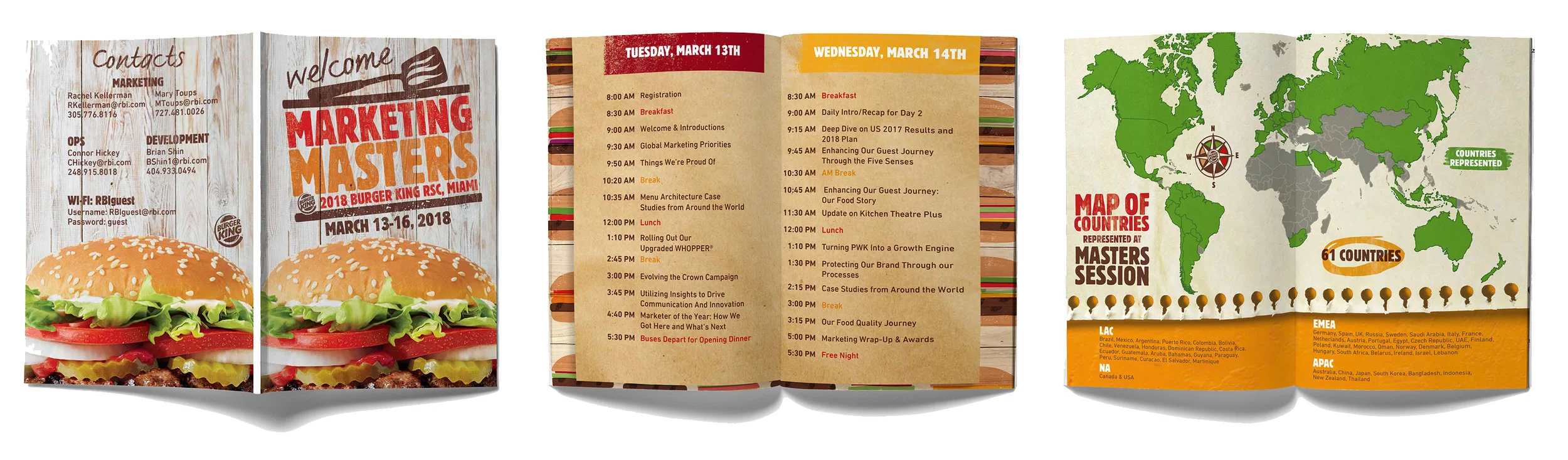  Program booklet for Marketing Masters at Burger King. 