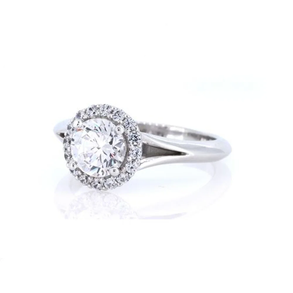 Halo Split Engagement Ring