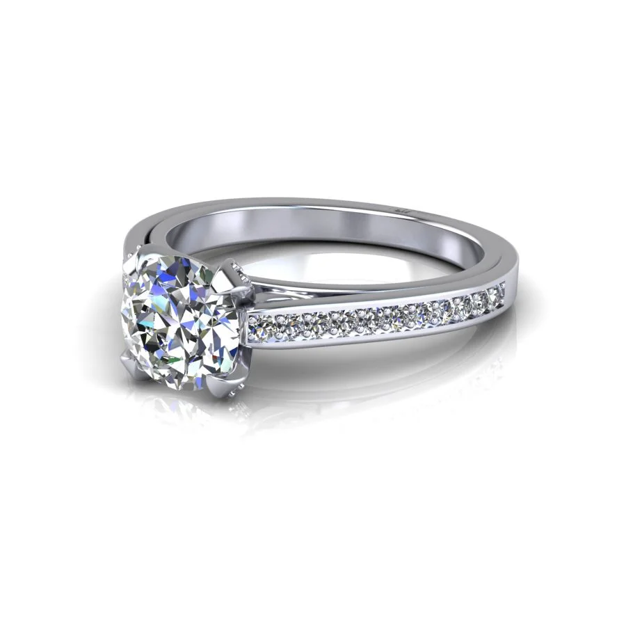 Claw pronged Solitaire Engagement Ring
