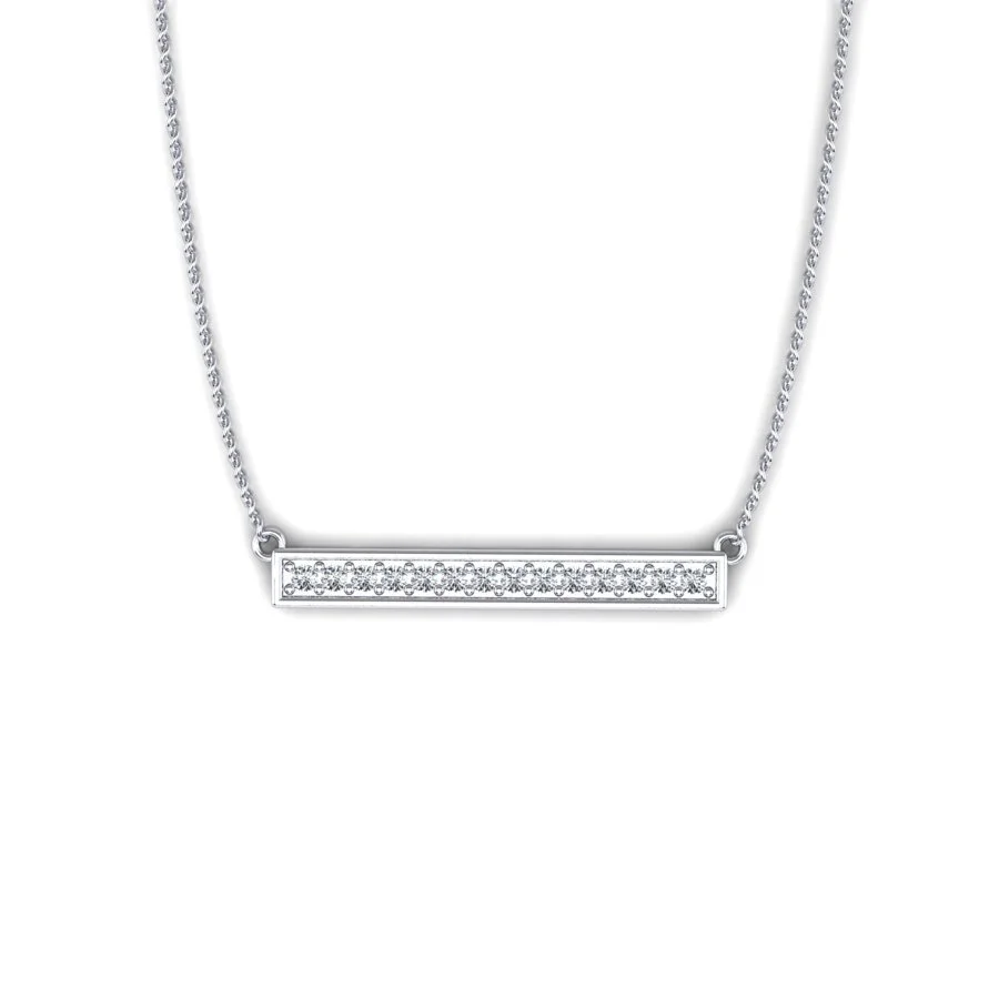 Diamond Bar Necklace