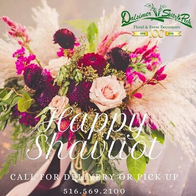 Chag Sameach!  Call us for a beautiful arrangement to celebrate the holiday. Pick up or delivery available. Happy Shavuot!🤍 516.569.2100
#dsp
#dalsimerspitzandpeck 
#happyshavuot 
#chagsameach 
#nyeventflorist 
#liflorist