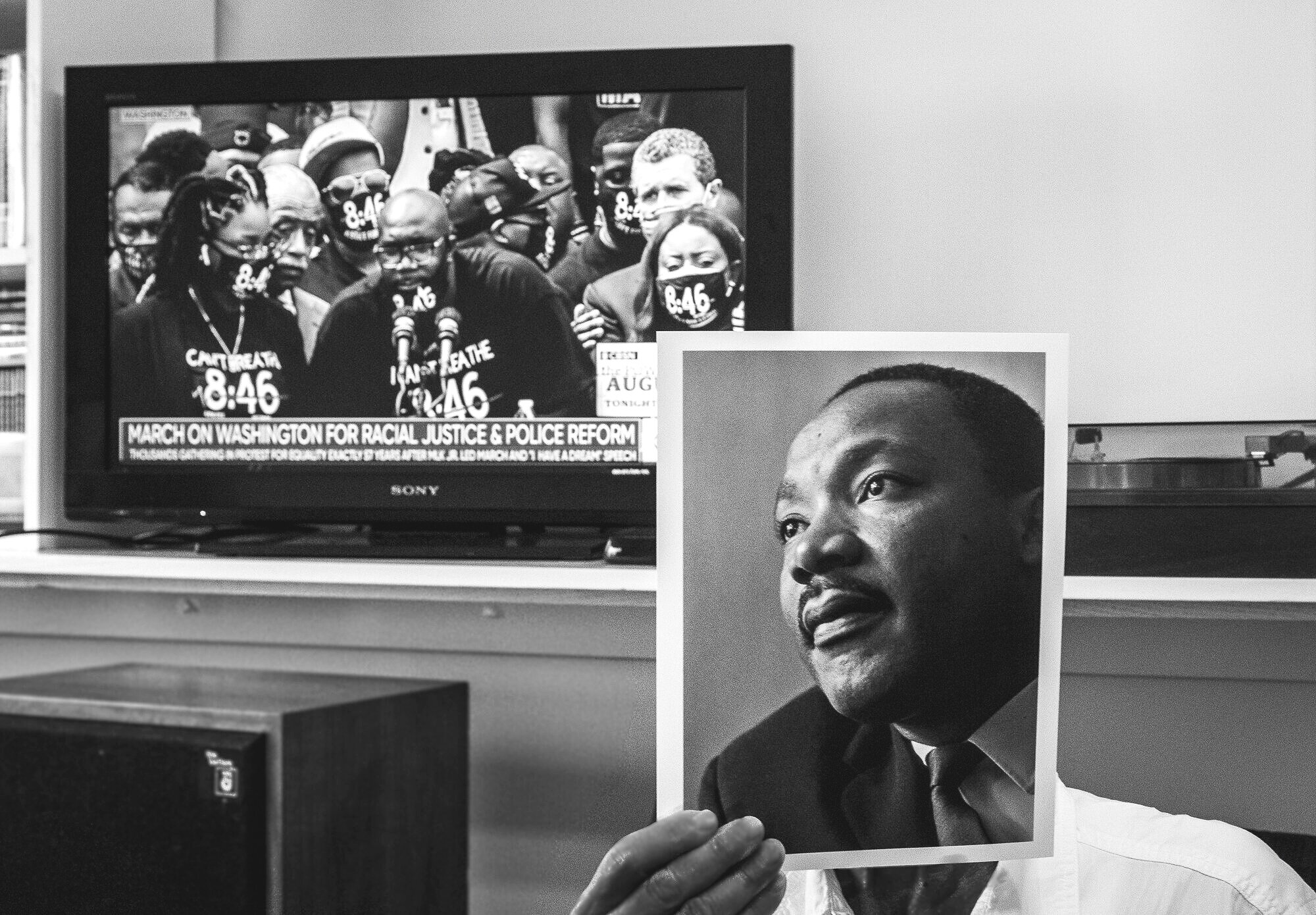 Martin Luther King watching the 57th Anniversary of the March on Washington