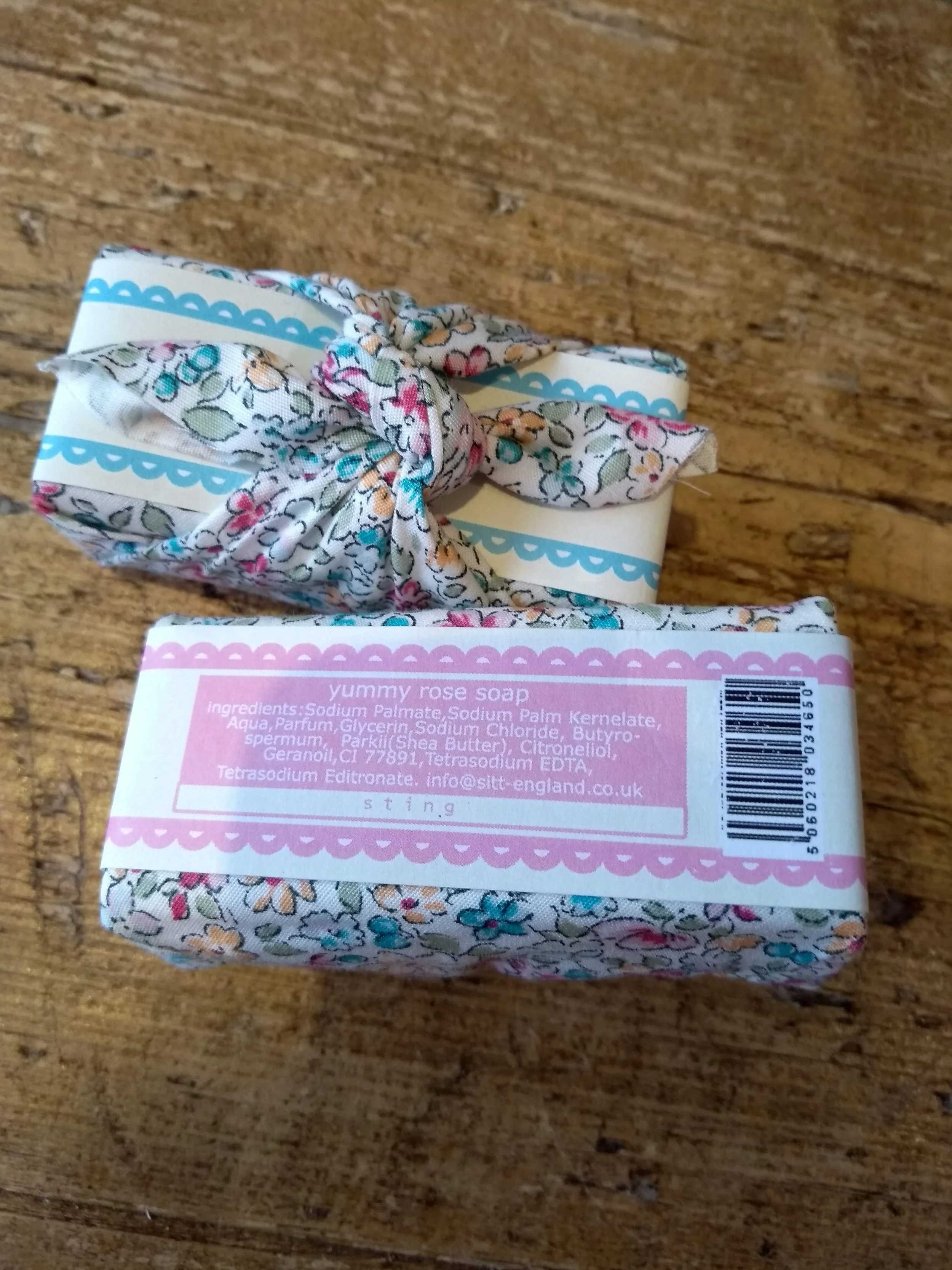 Nora floral wrapped soaps