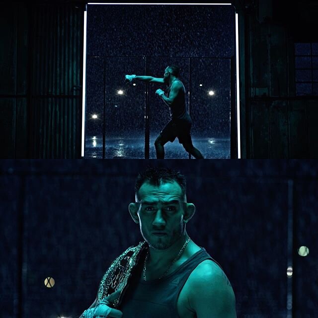 Swipe ⬅️⬅️ Frame grabs from our promo the last time Khabib vs Tony was booked but unfortunately didn&rsquo;t happen due to injury. We rented a warehouse, decked it out with lighting from  @asteraofficial  @digitalsputnik ... @reddigitalcinema Heliums