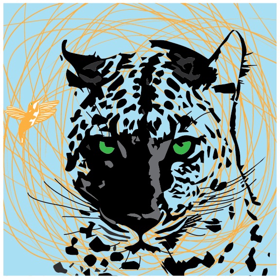 Blue Jaguar Illustration by Kat Murphy