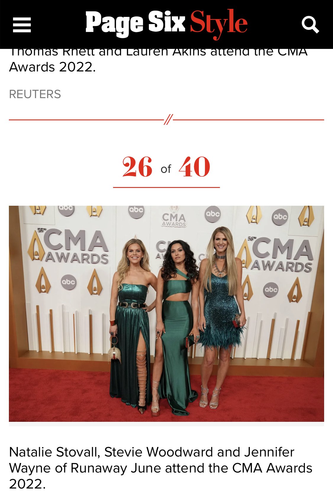 Page Six Style CMA Red Carpet Coverage