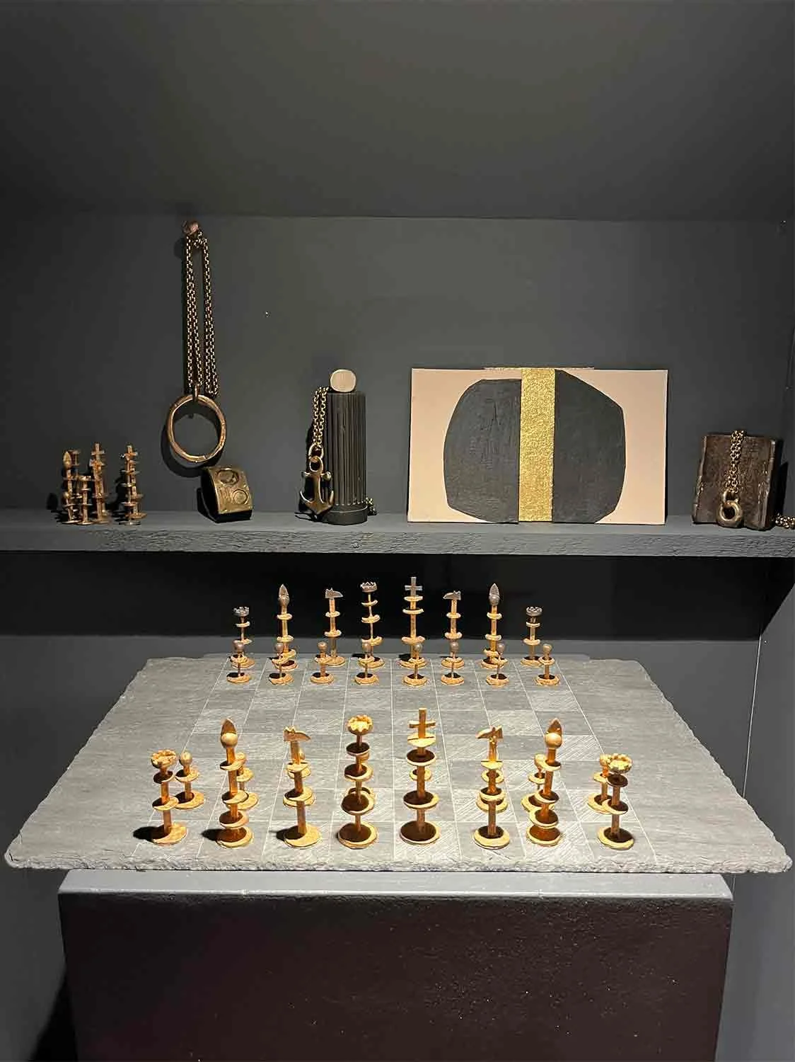 GUEST ARTISAN ALISTAIR MCCOWAN, BRONZE CHESS SET, 2025