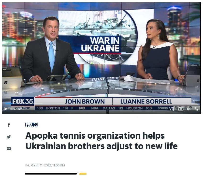 Apopka tennis organization helps Ukrainian brothers adjust to new life