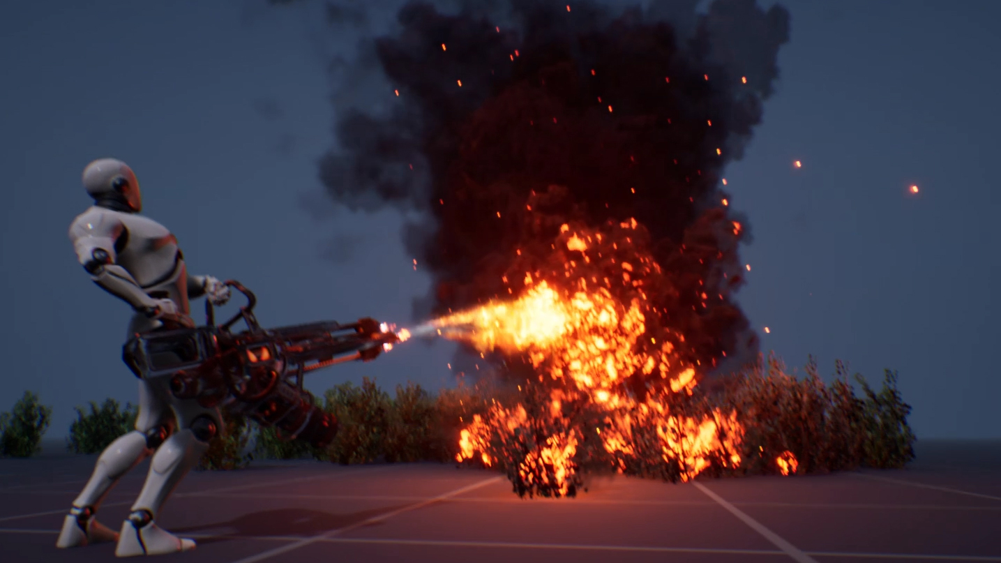 This flamethrower shoots sparkles? Showcasing the Overloaded