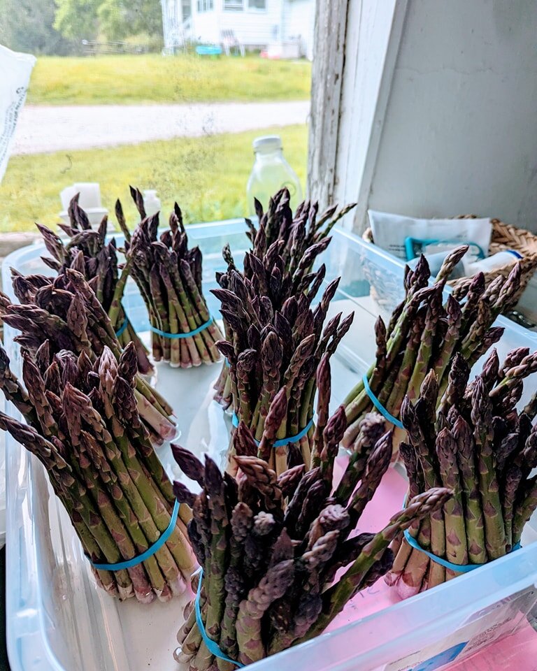 Delicious, local, fresh asparagus!!!
Limited quantities $5 a bundle!!!