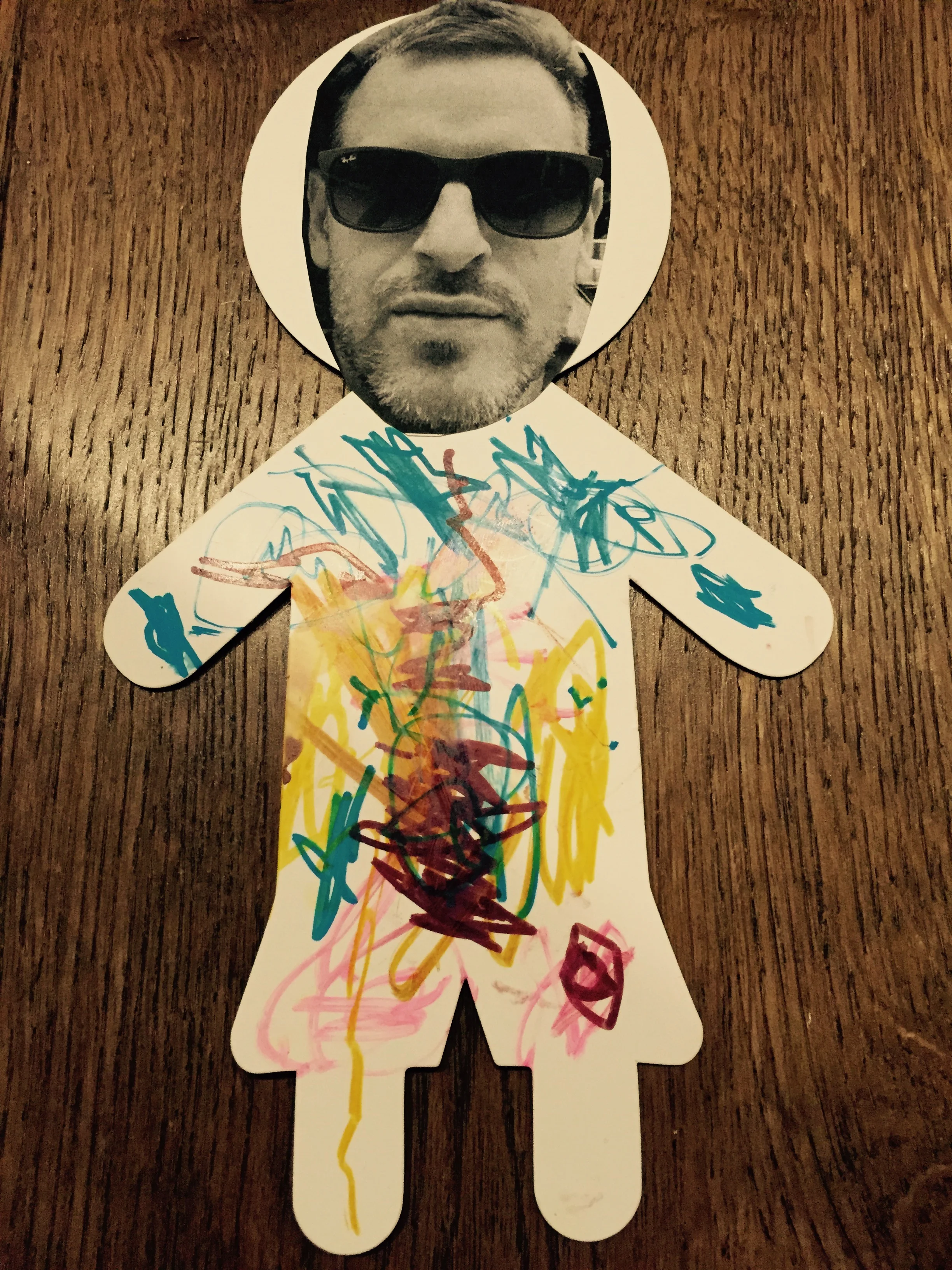 Ian with 'improvements' courtesy of 2yo daughter