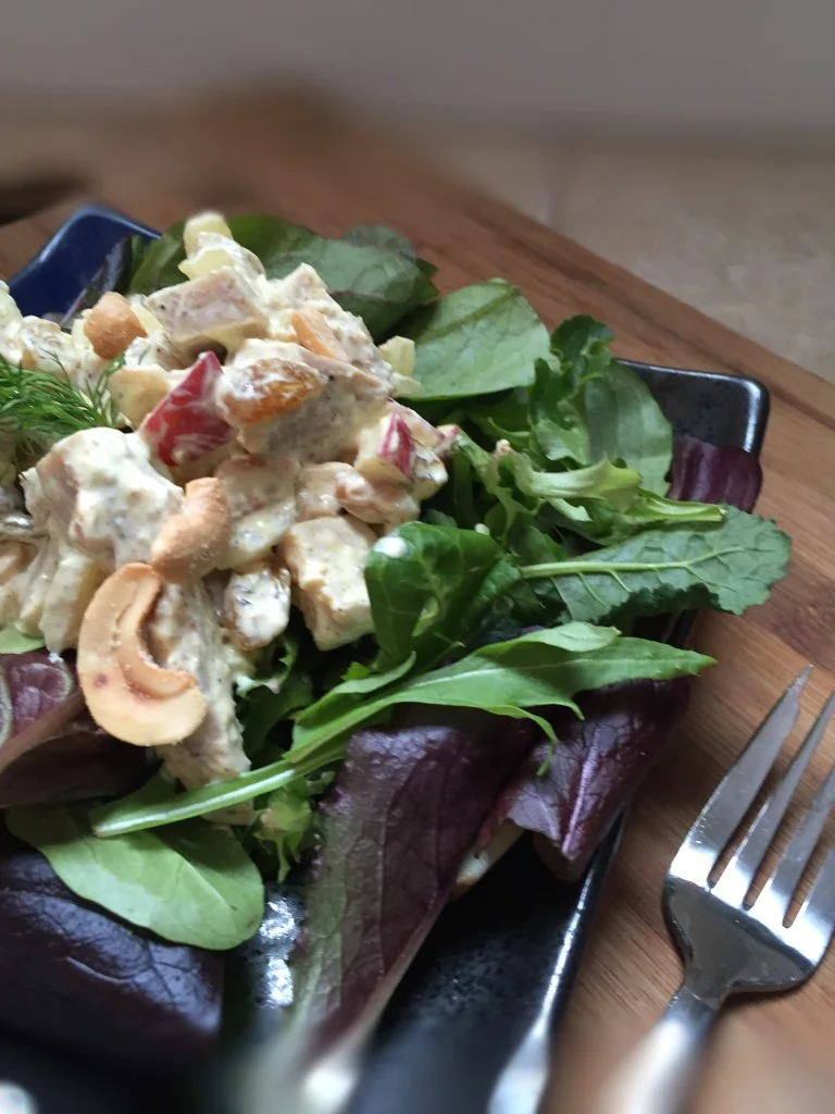 Cashew Chicken Salad-RunFarGirl.com
